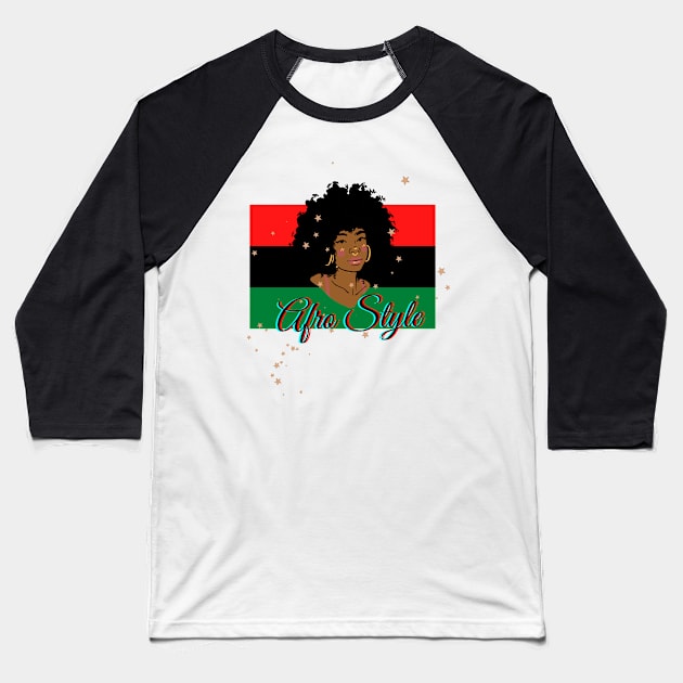 Afro-modern representation of the black community Baseball T-Shirt by JENNEFTRUST